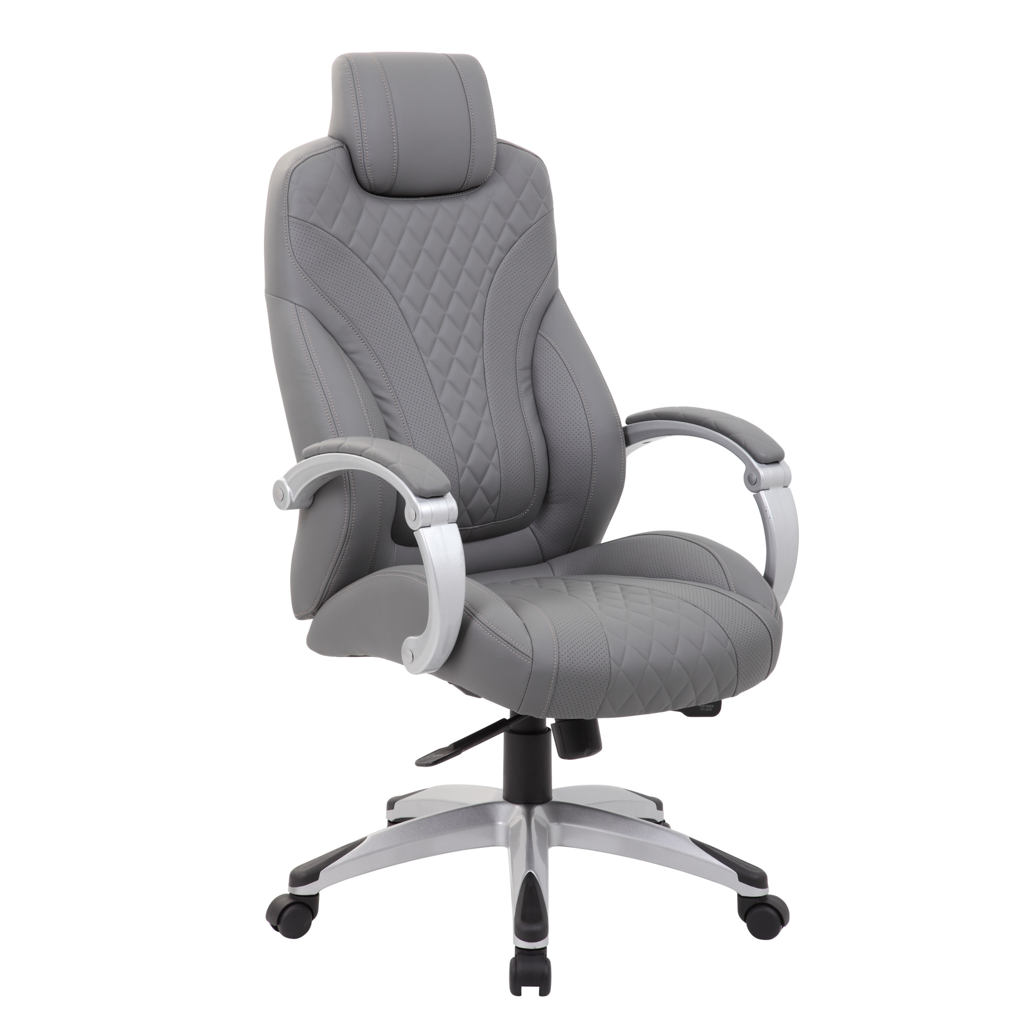 Norstar BOSS, Executive Hinged Arm Chair - Grey, Included (qty.) 1 Model# B8871-GY